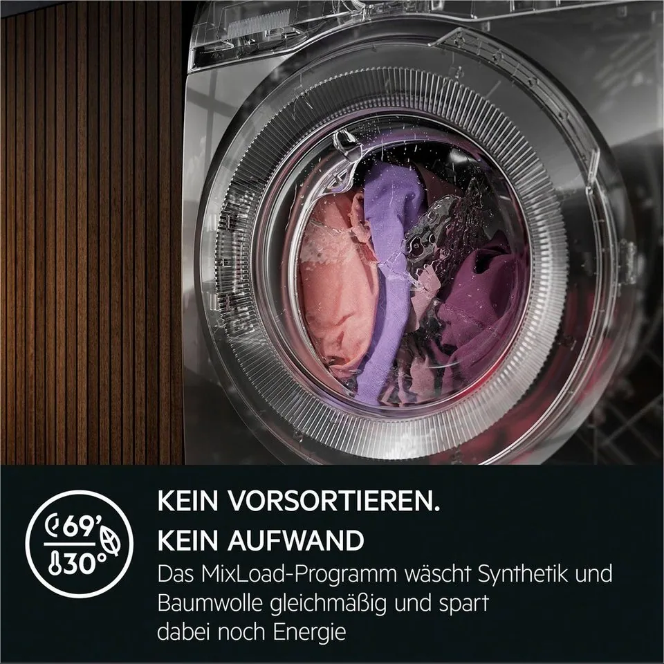 AEG LR7A70490 Waschmaschine, energieeffizient, ProSteam, ProSense-Technologie 4