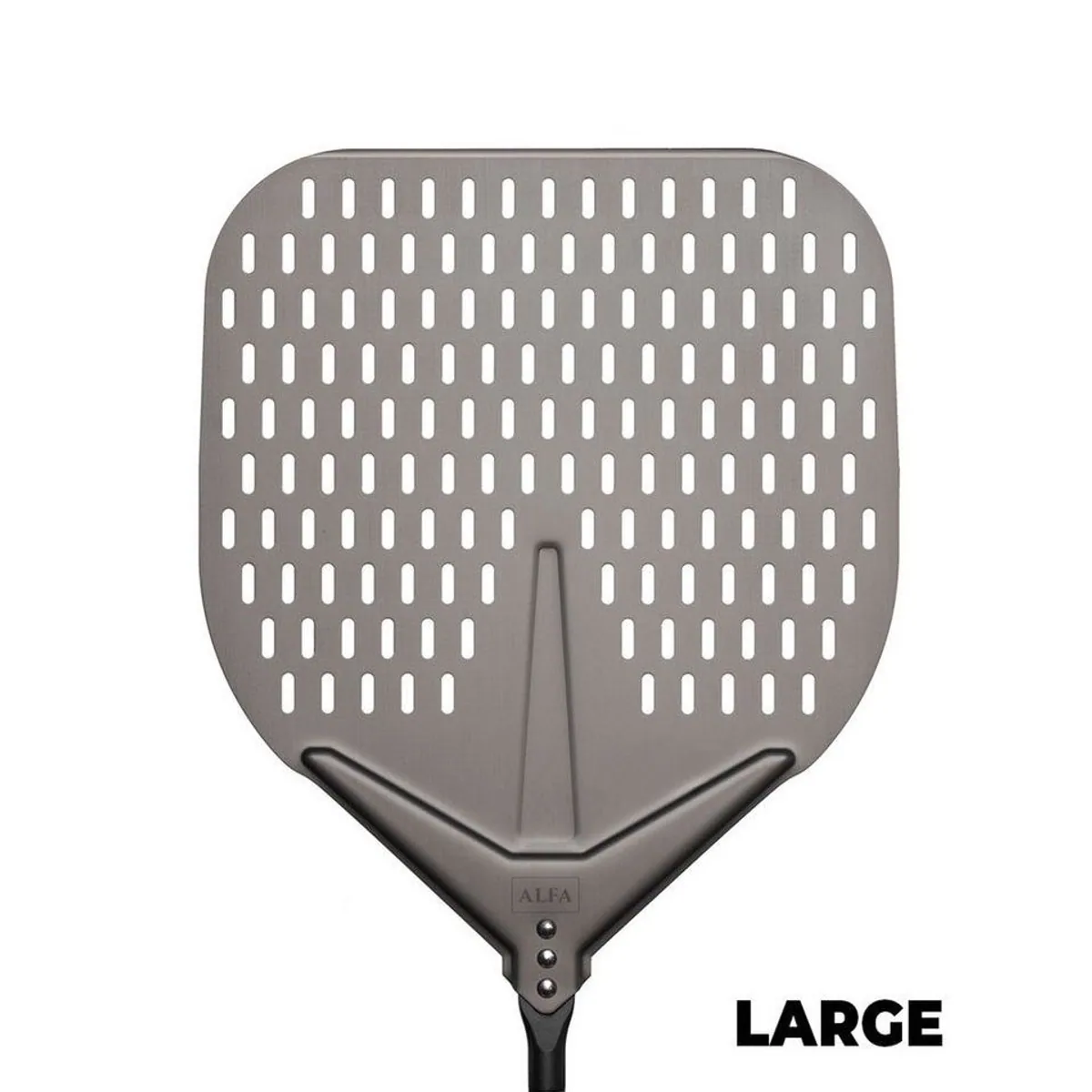 Alfa Forni Pizzaschaufel Set Large, Ø 35 cm Schaufel, Edelstahl Wender, Reinigungsbürste 2