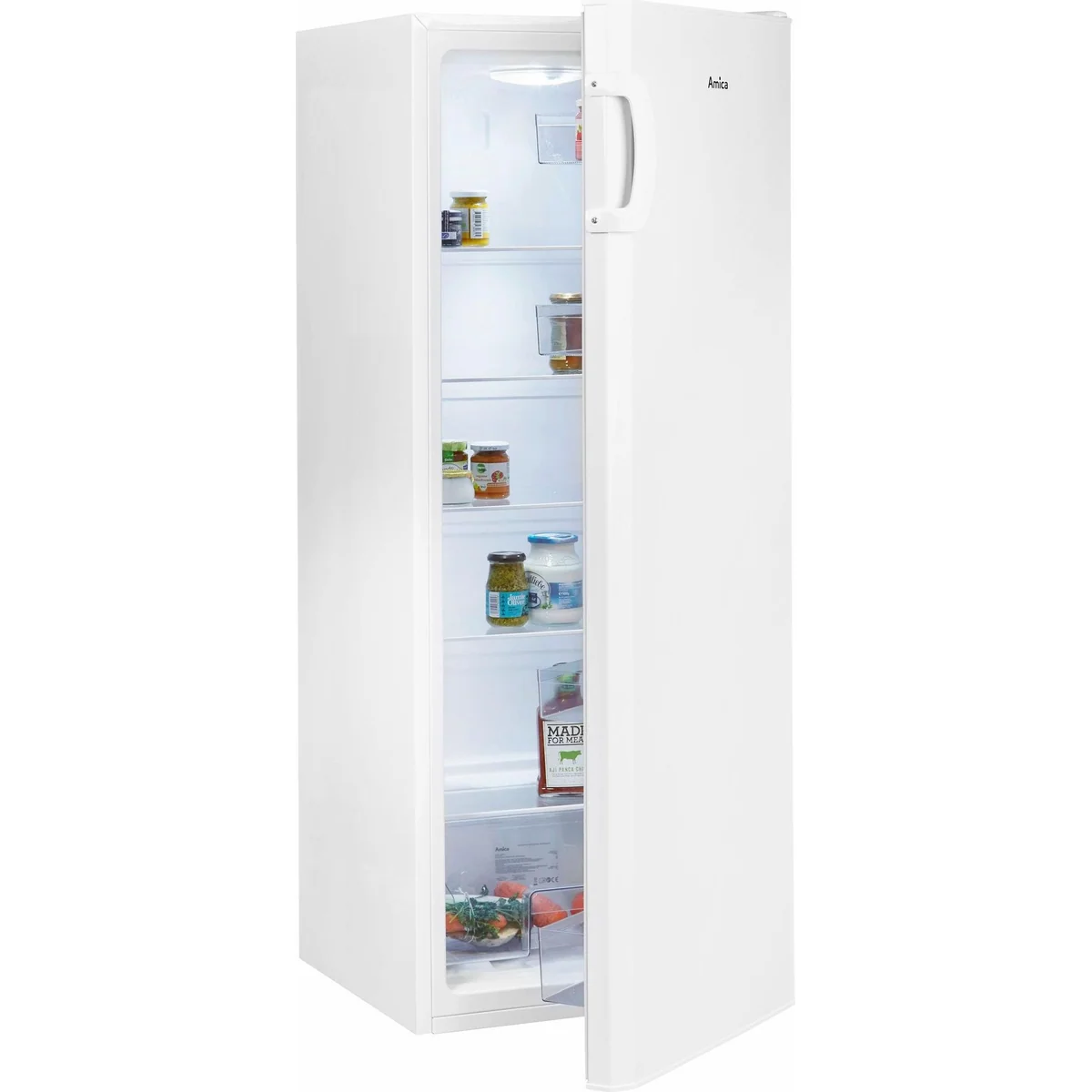 Amica VKS 354 100 W, freistehender Vollraumkühlschrank, 141 cm hoch, 229 l Volumen