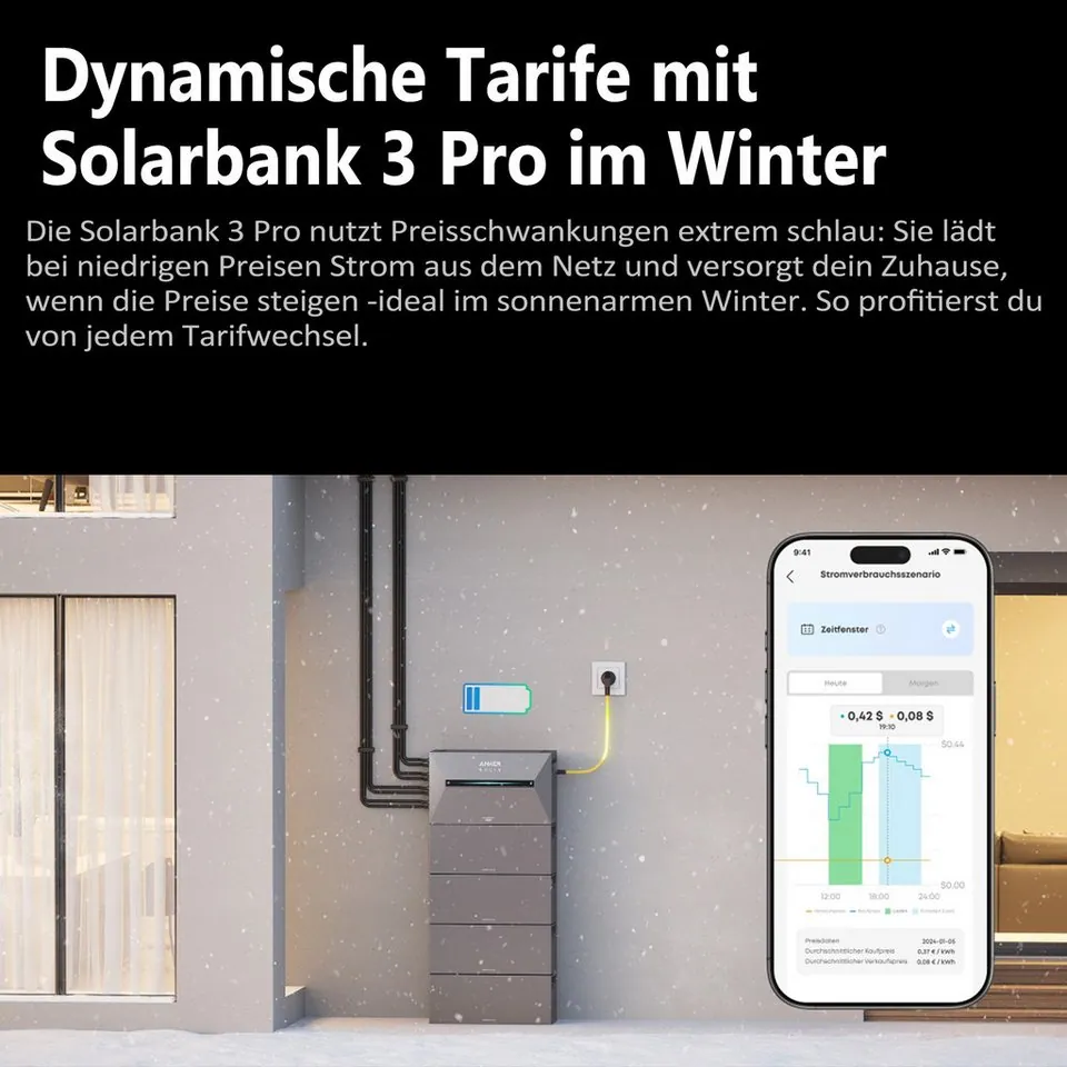 Anker SOLIX Solarbank 3 E2700 Pro, 2,688 kWh Kapazität, KI-optimierte Überwachung, Notstromversorgung 3