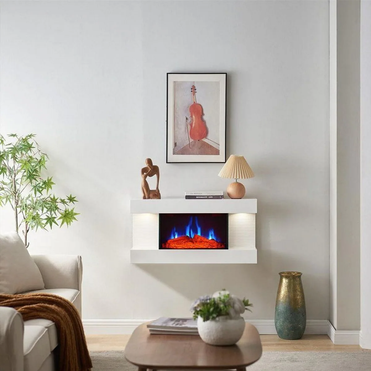 Balderia Elektrokamin Ida, 3D Flammeneffekt, 1800 W Heizleistung, LED-Ambientebeleuchtung 2