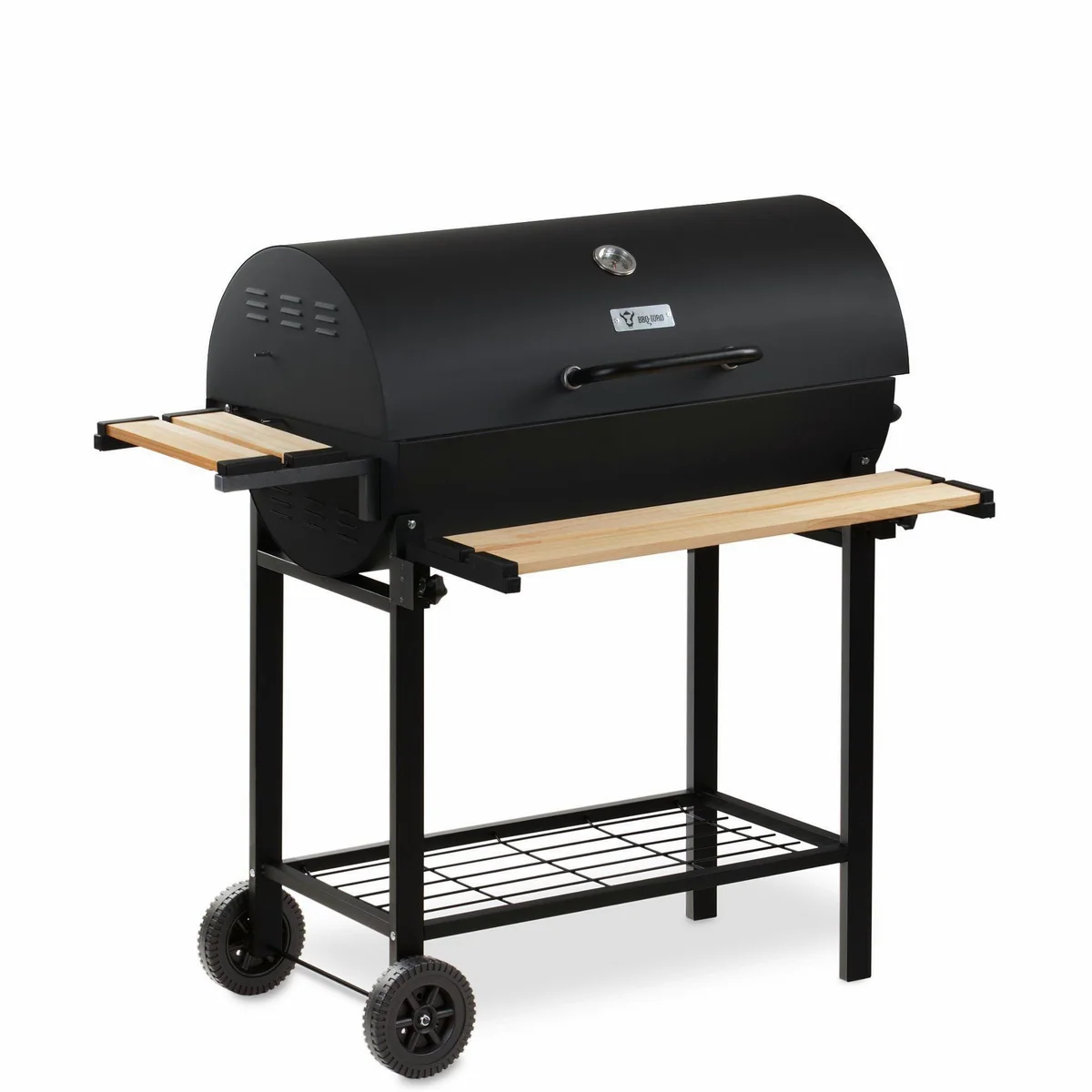 BBQ-Toro Holzkohlegrill Grillwagen, fahrbar, inkl. Thermometer, Smoker-Funktion 4