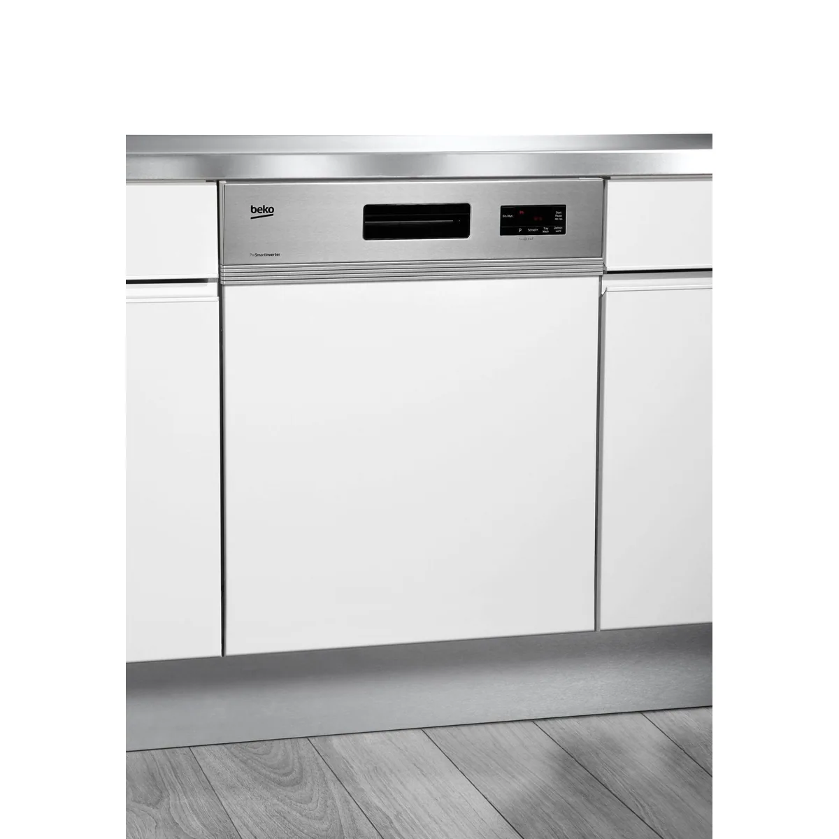BEKO DIO55420X4Y teilintegrierbarer Geschirrspüler, 14 Maßgedecke, 46 dB(A), Schnell+Programm 3