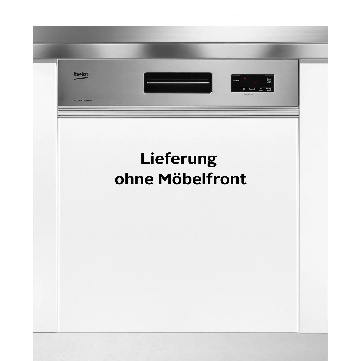 BEKO DIO55420X4Y teilintegrierbarer Geschirrspüler, 14 Maßgedecke, 46 dB(A), Schnell+Programm 4