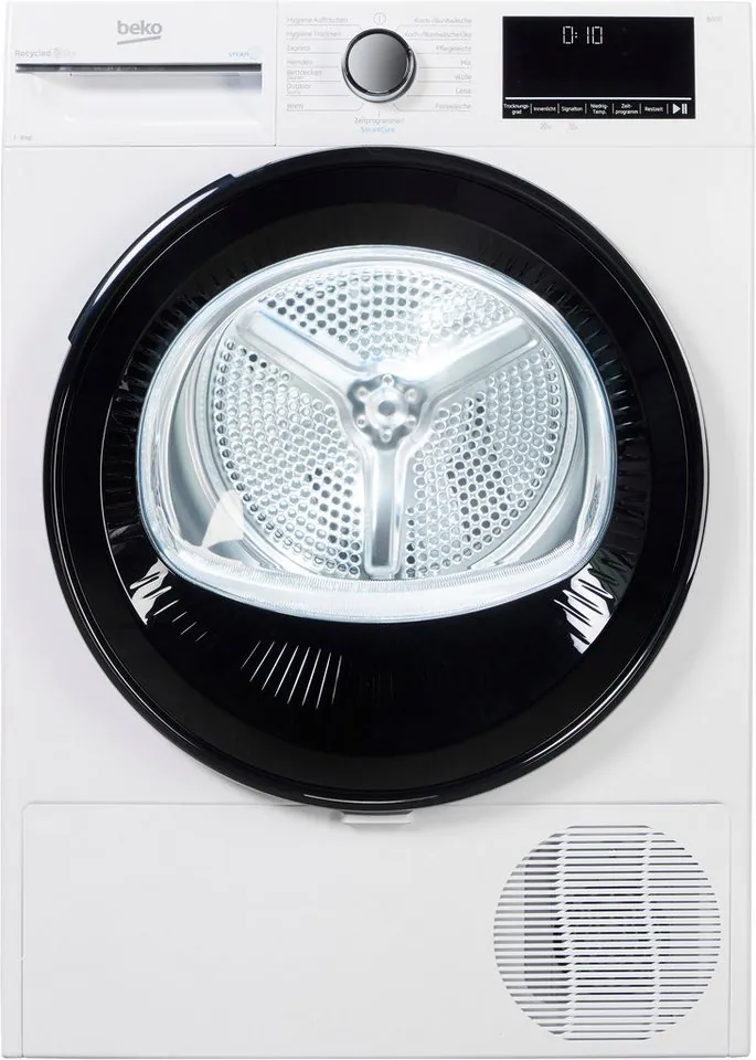BEKO B3TO82C9W Wärmepumpentrockner, Energieeffizienz C, 8 kg Fassungsvermögen, Multifunktionsdisplay 2