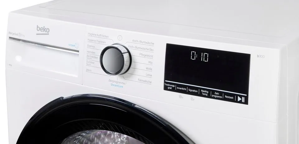 BEKO B3TO82C9W Wärmepumpentrockner, Energieeffizienz C, 8 kg Fassungsvermögen, Multifunktionsdisplay 4