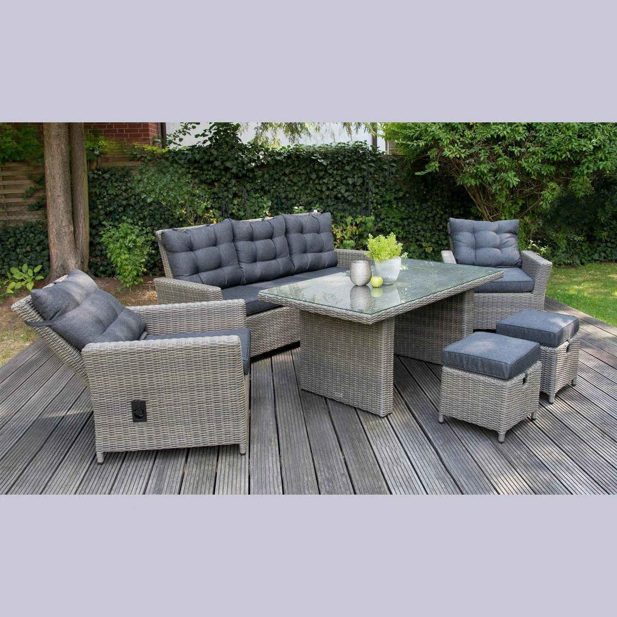 bellavista - Home&Garden Garten-Essgruppe Asti, 19-teilig, wetterfest und verstellbare Rückenlehnen 2