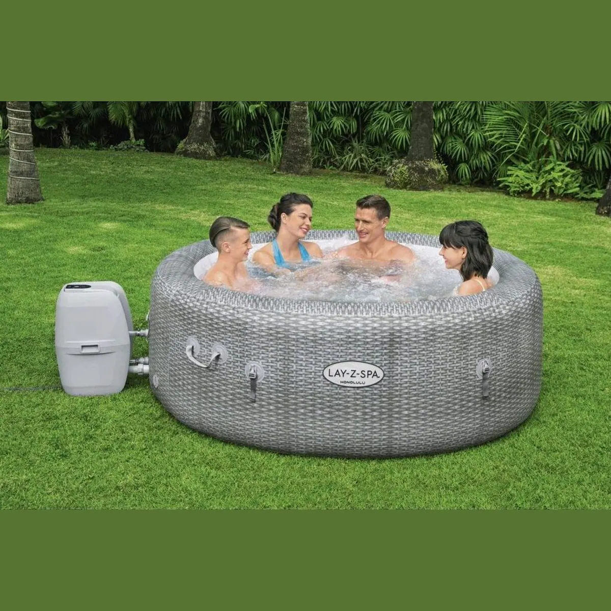 Bestway LAY-Z-SPA Honolulu AirJet Whirlpool, 196 x 71 cm, für bis zu 6 Personen 2