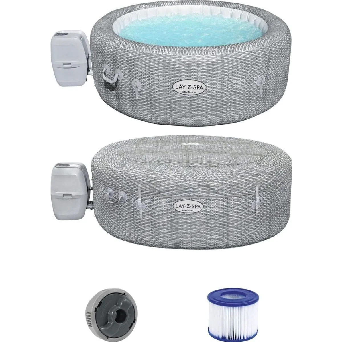 Bestway LAY-Z-SPA Honolulu AirJet Whirlpool, 196 x 71 cm, für bis zu 6 Personen 4