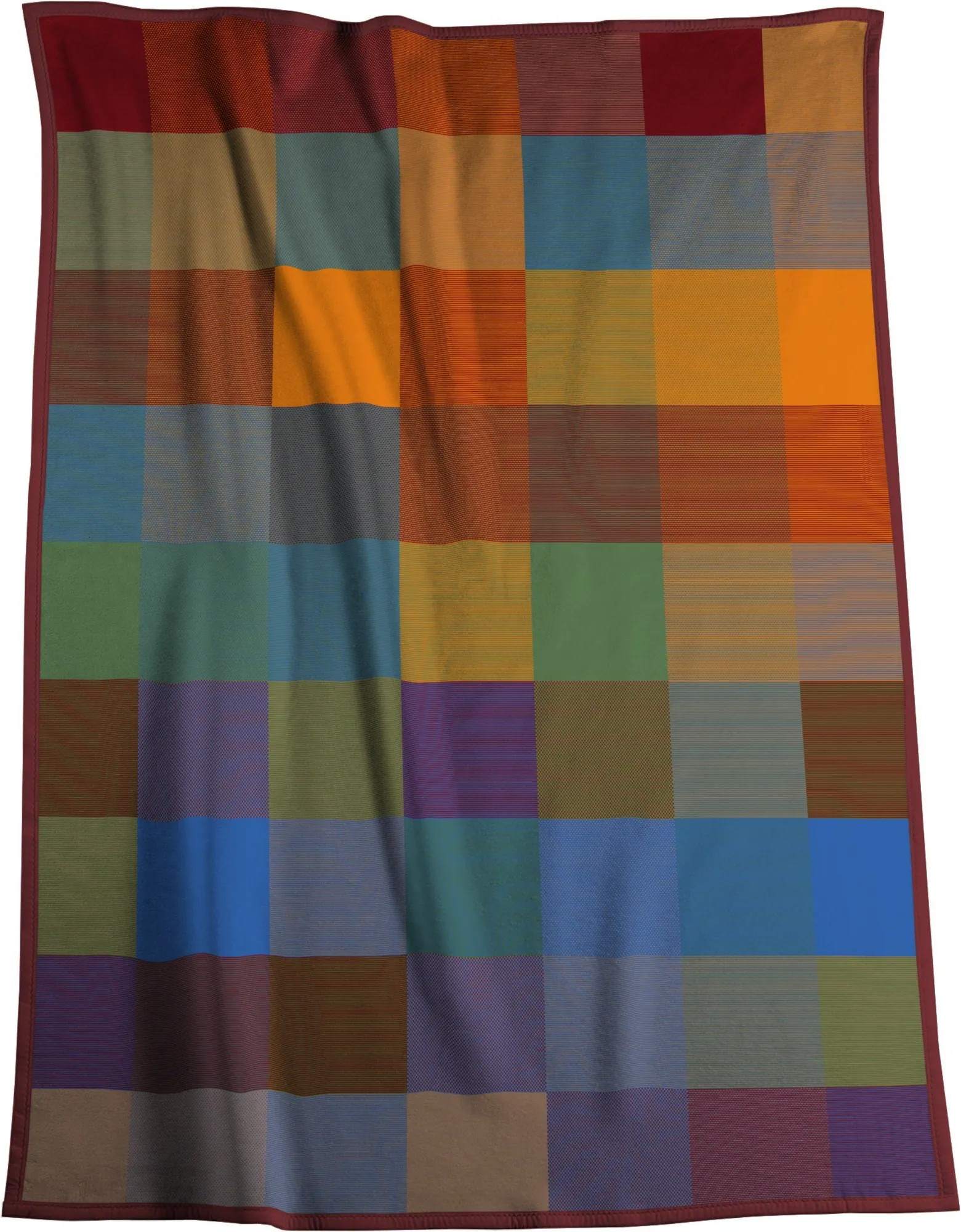 Biederlack Colourmix Wohndecke, bunt karierte Sofadecke, 100% Baumwolle — pflegeleicht, hautfreundlich, temperaturausgleichend