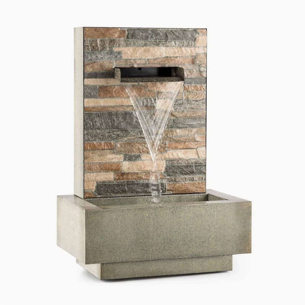 blumfeldt Watergate Gartenbrunnen, 50 cm Breite, 15 W Pumpe, 10 m Kabel