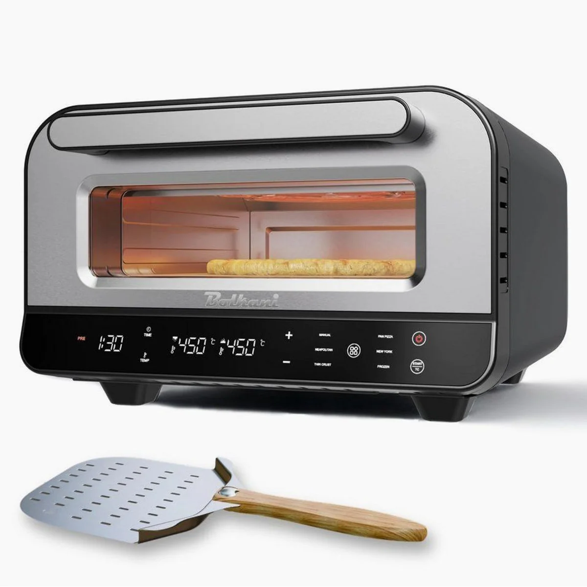 Bolkani PM120T Pizzaofen, 450 °C, Pizzastein, Timer