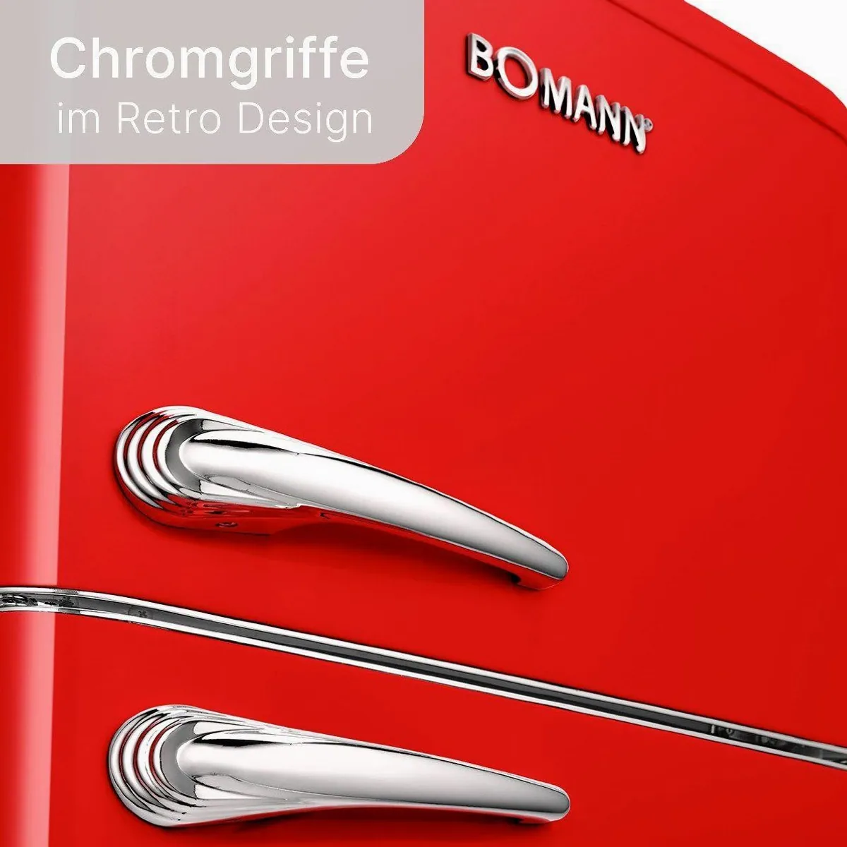 BOMANN DTR 353.1 Kühl-/Gefrierkombination, 208L Nutzinhalt, Retro-Design, 147 cm hoch, 54.5 cm breit 2