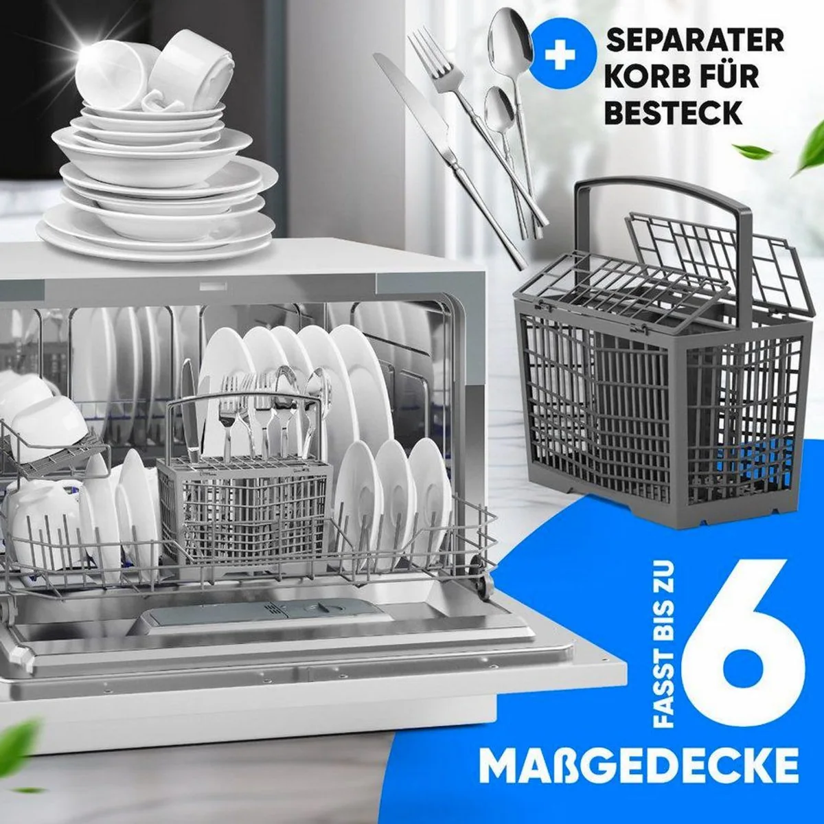 BOMANN TSG 7405 Tischgeschirrspüler, kompakt, 6 Maßgedecke, 5 Programme 3