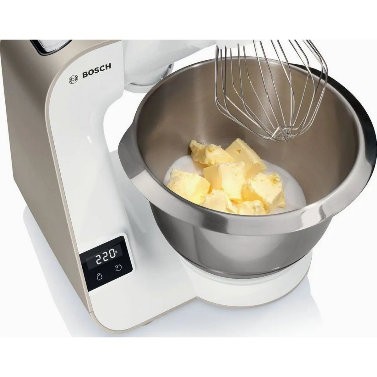 BOSCH MUM5XW40 Küchenmaschine, 1000 W, 3,9 l Schüssel, integrierte Waage, Durchlaufschnitzler Dieses Produkt der Marke BOSCH wird von uns als 3
