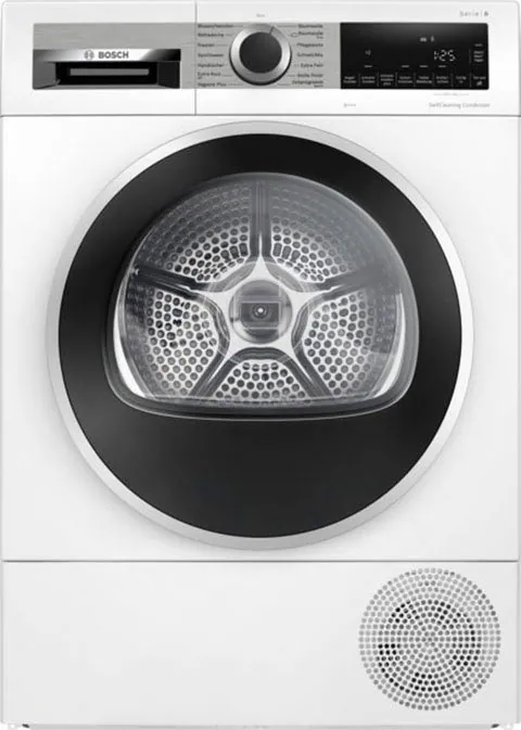 BOSCH WQG235D00 Wärmepumpentrockner, Energieeffizienz C, 8 kg Fassungsvermögen, Selbstreinigender Kondensator Dieses Produkt der Marke BOSCH wird von 3