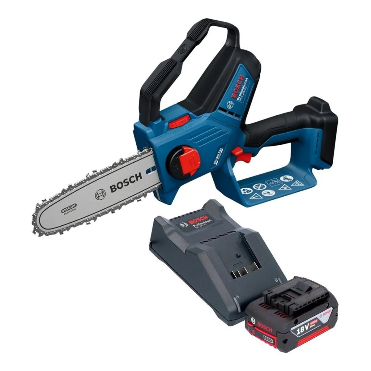 Bosch Professional GKE 18V-20, Akku-Kettensäge, 18 cm Schwert, 1x 4,0 Ah Akku, Ladegerät