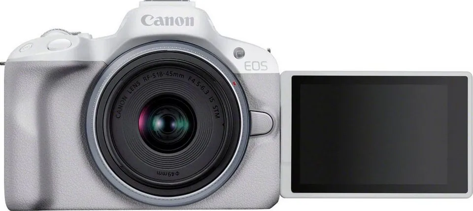 Canon EOS R50 + RF-S 18-45mm F4.5-6.3 IS STM Kit, hohe Bildqualität, kompaktes Design, vielseitige Einsatzmöglichkeiten Dieses Produkt der Marke 4