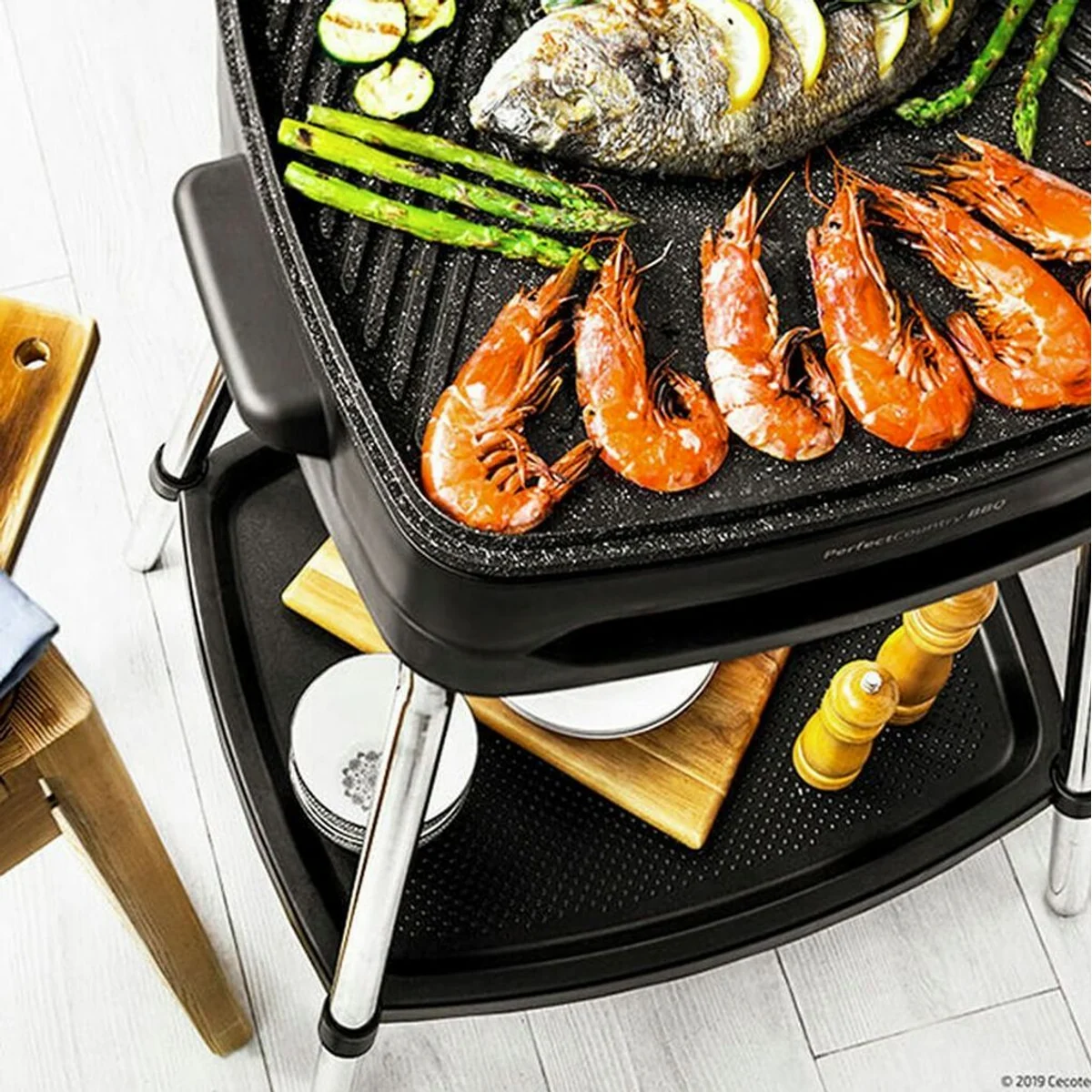 Cecotec PerfectCountry BBQ Elektrogrill, 2000 W, Antihaftversiegelung, 5 Leistungsstufen, 43 x 38 cm 2