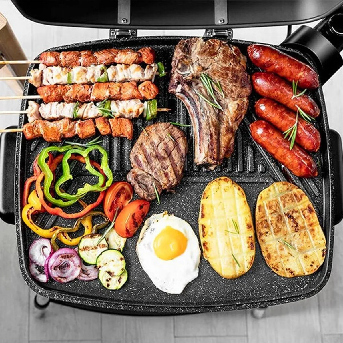 Cecotec PerfectCountry BBQ Elektrogrill, 2000 W, Antihaftversiegelung, 5 Leistungsstufen, 43 x 38 cm 4