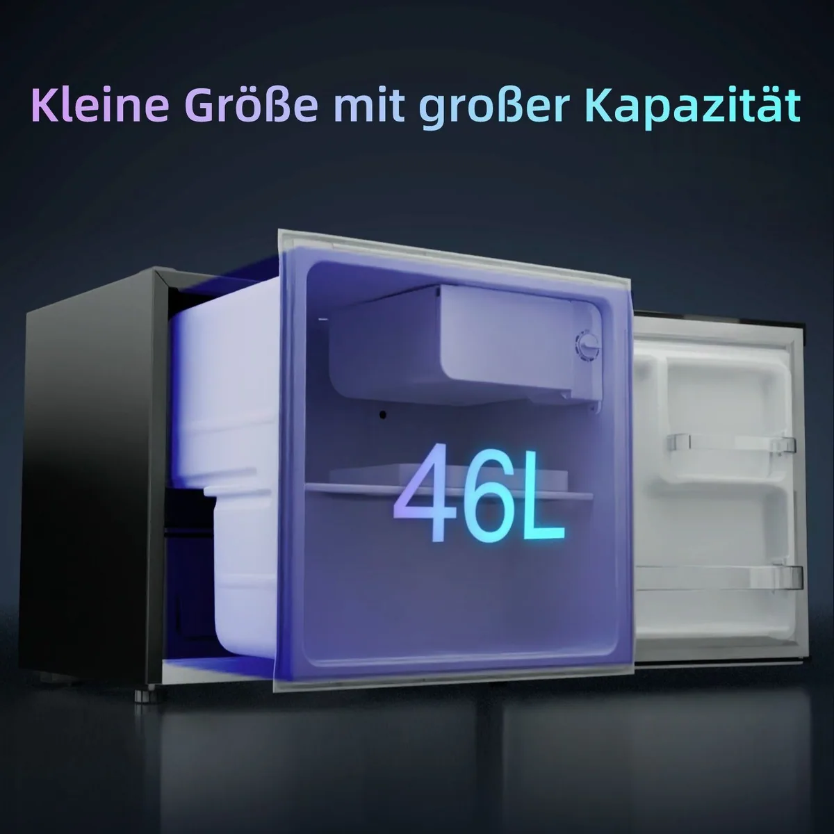 CHiQ CSD46D4 Mini Kühlschrank, 46 L, 35 dB, 12 Jahre Kompressor-Garantie 2