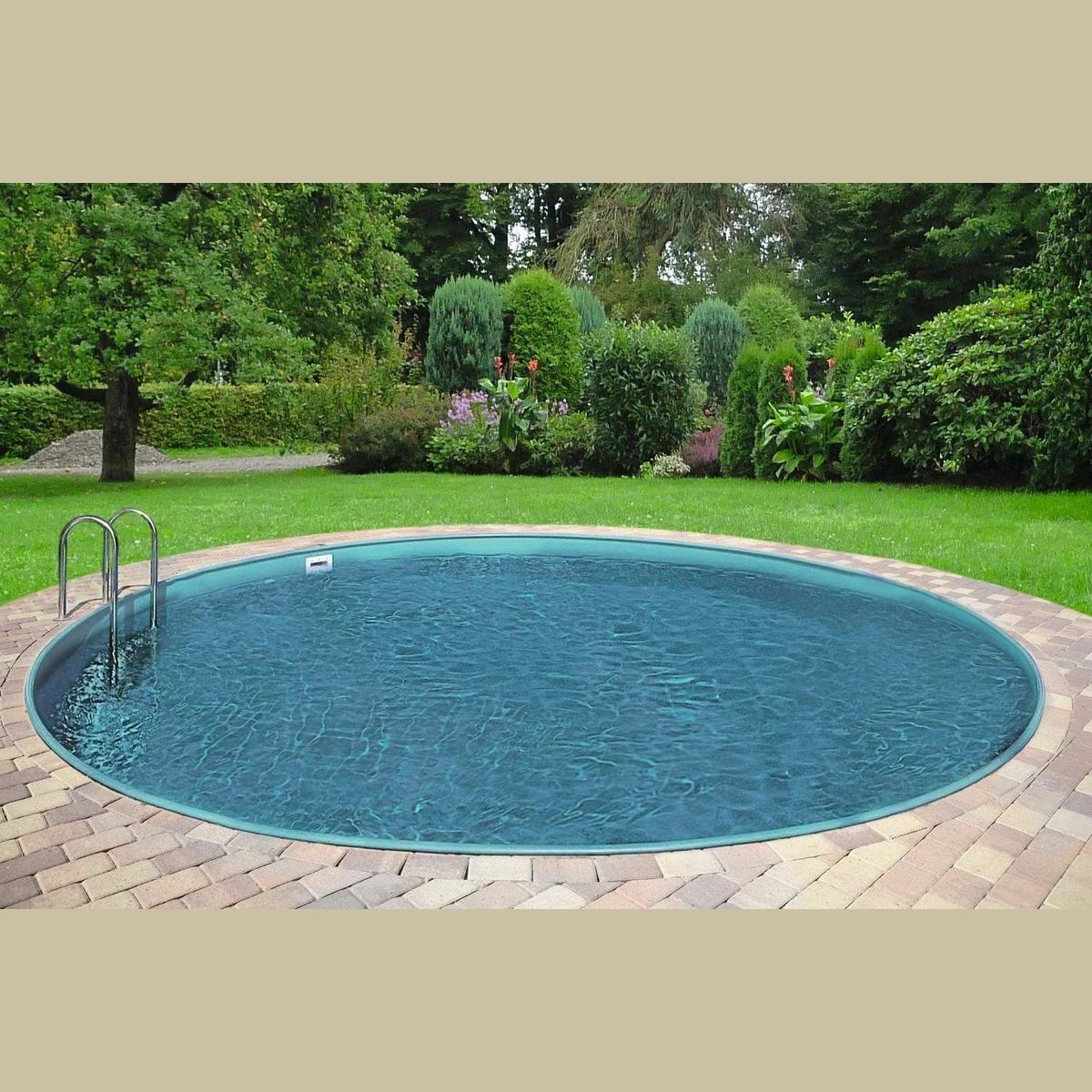 Clear Pool Rundpool Premium Ibiza, 300 cm Durchmesser, 8000 l Füllmenge, verzinkte Stahlwand