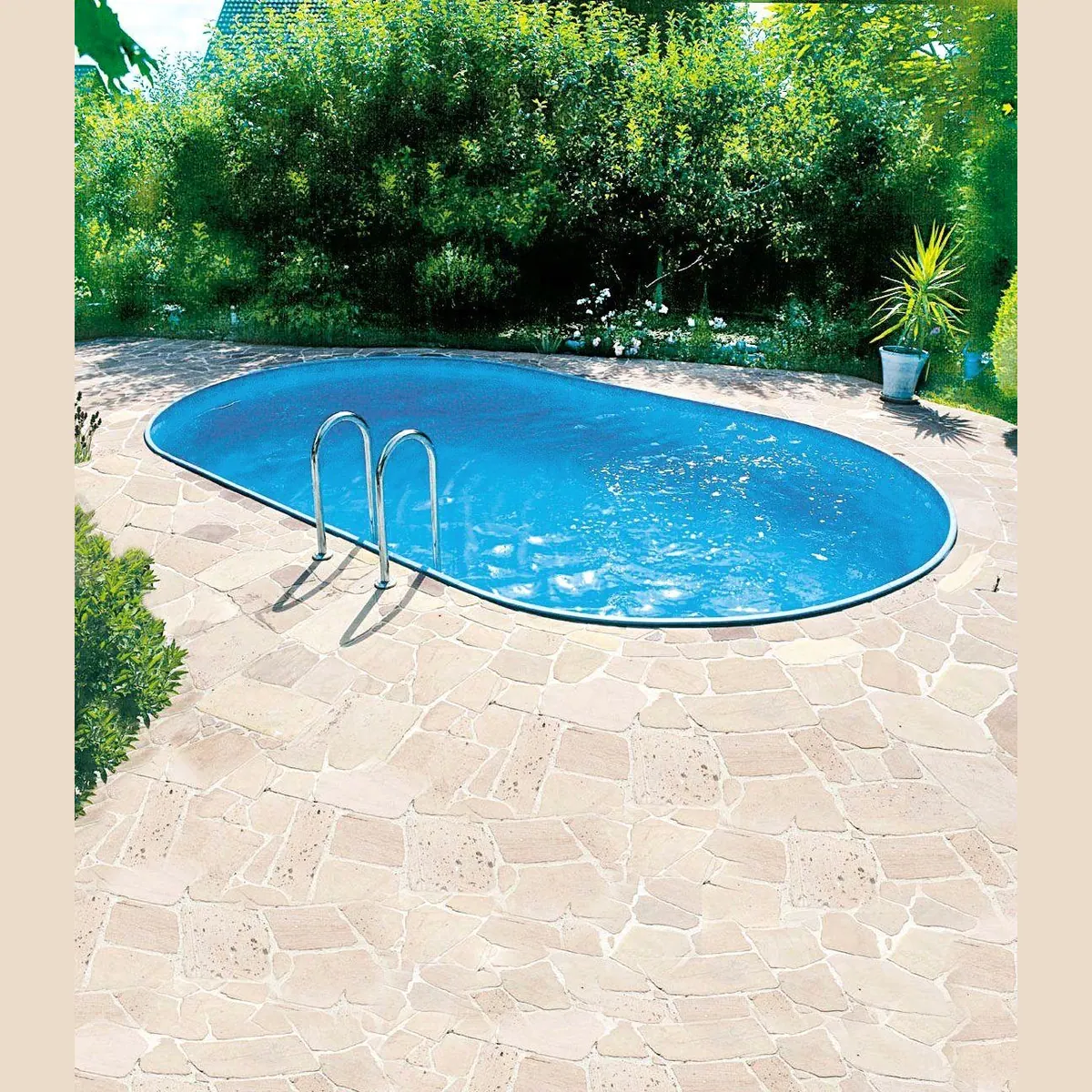 Clear Pool Ovalpool Set, 490x300x120 cm, Stahlwand, PVC-Folie, inkl. Zubehör 2