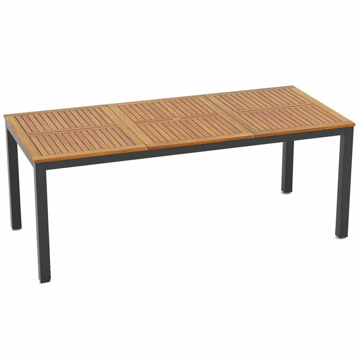 COSTWAY Gartentisch, Akazienholz Esstisch für 8 Personen, 200 cm mit Schirmloch