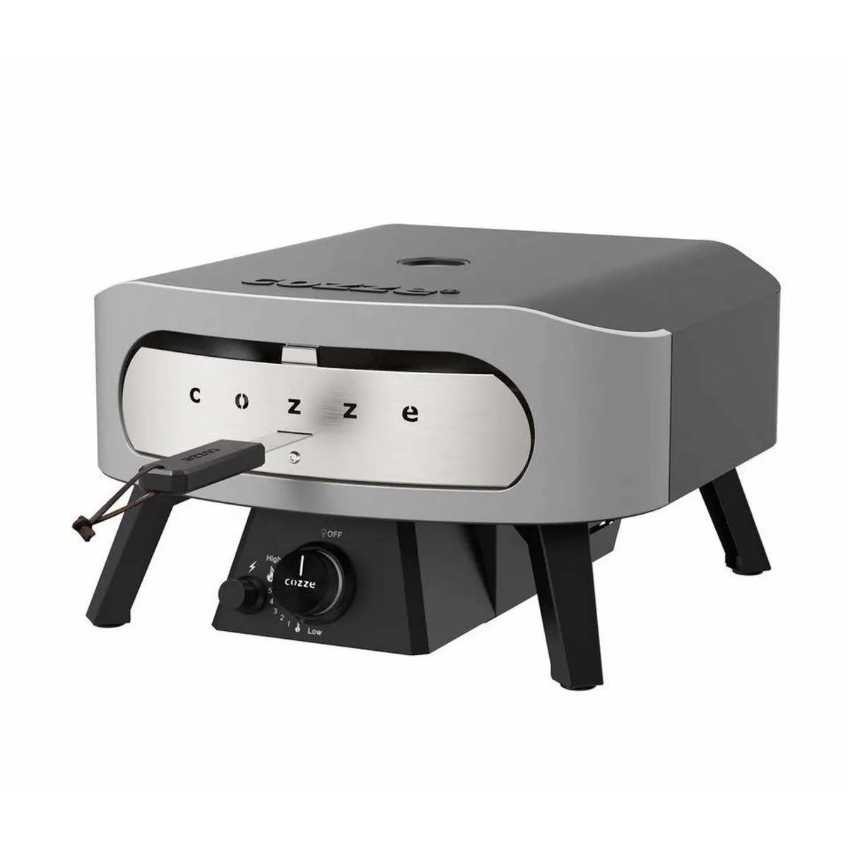 COZZE Gas-Pizzaofen Classic 13", 450°C Backtemperatur, tragbar, inkl. Pizzastein 2