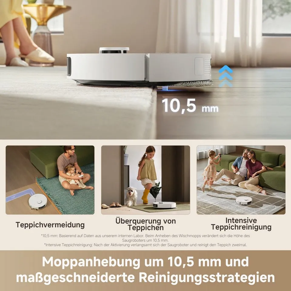 Dreame L10s Ultra Gen 3 Saugroboter, starke Saugleistung, Wischfunktion, App-Steuerung 3