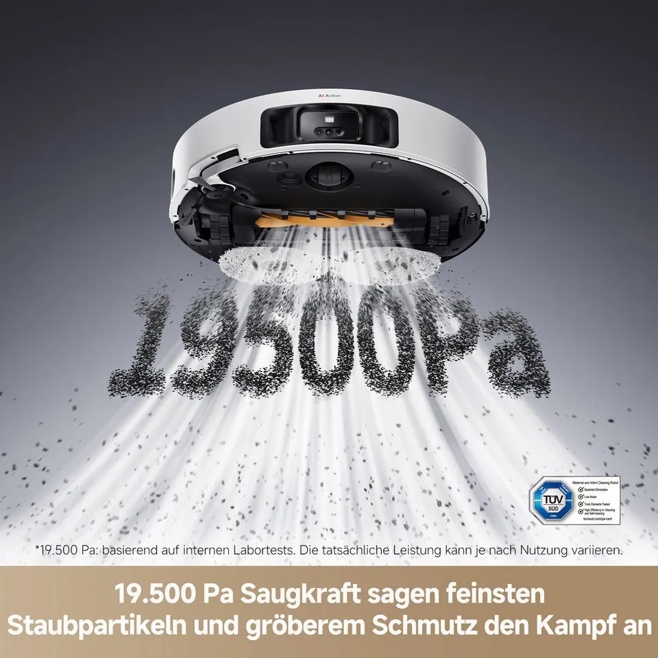 Dreame L50 Pro Ultra Saugroboter, 19500 Pa Saugkraft, Wischfunktion, vollautomatische Basisstation 3