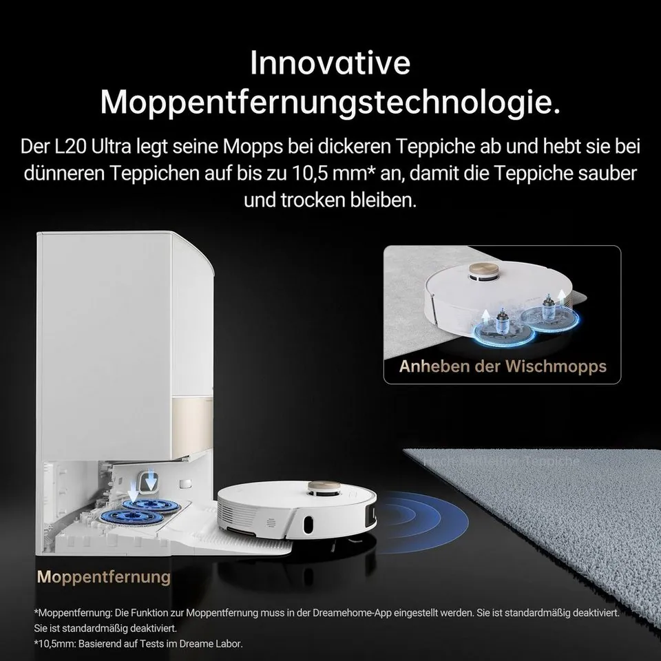 Dreame L20 Ultra Saugroboter, leistungsstarker 7000Pa Sauger, MopExtend-Technologie, intelligente Navigation 4