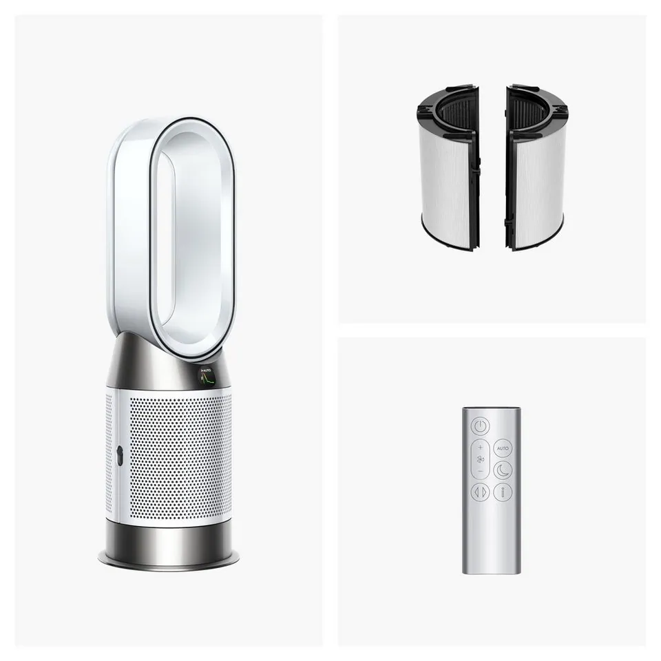 DYSON Purifier Hot+Cool HP1, Luftreiniger, Heizlüfter & Ventilator — Echtzeit-Luftqualitätsanalyse, HEPA-Filter, App-Steuerung Dieses Produkt der 2