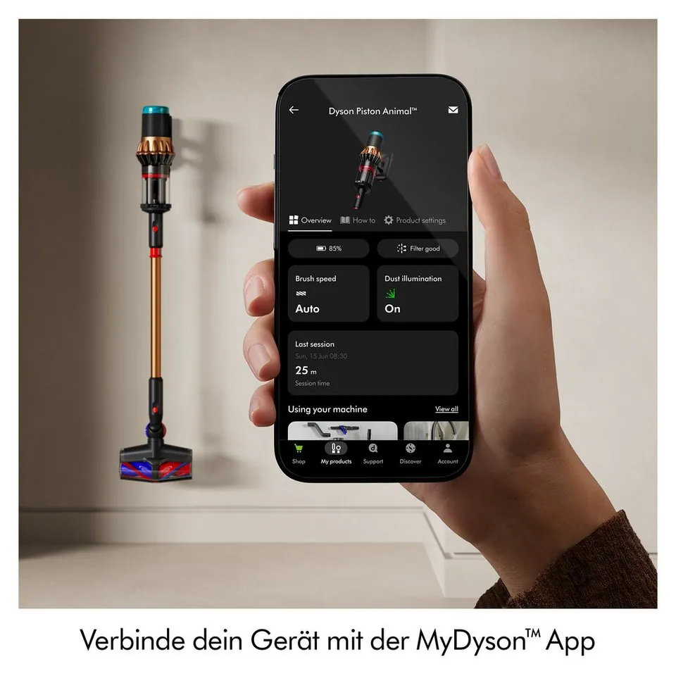 DYSON V16 Piston Animal Akku-Hand- und Stielstaubsauger, 70 Minuten Laufzeit, Haarentwirrungstechnologie Dieses Produkt der Marke DYSON wird von uns 5