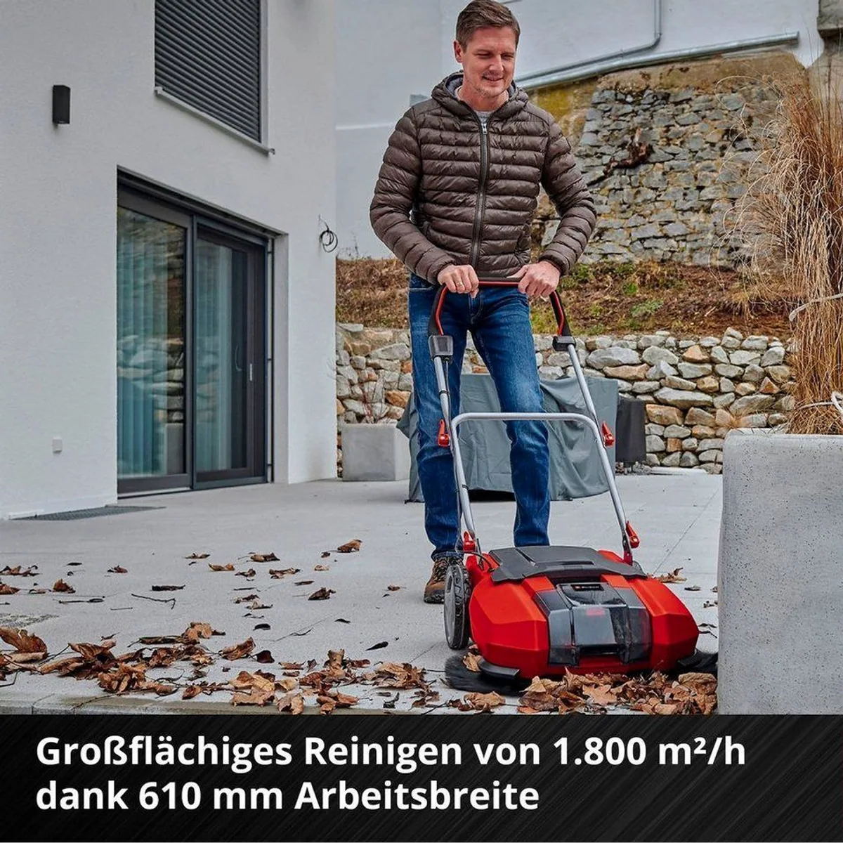 Einhell TE-SW 18/610 Li-Solo Akku-Kehrmaschine, 61 cm Arbeitsbreite, 20 L Behälter 2