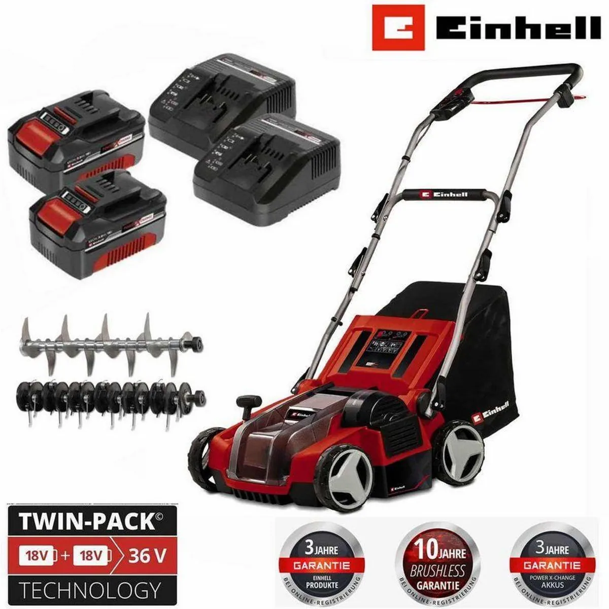 Einhell GE-SA 36/35 Li Akkurasenmäher, bürstenloser Motor, 3in1-Funktion 2