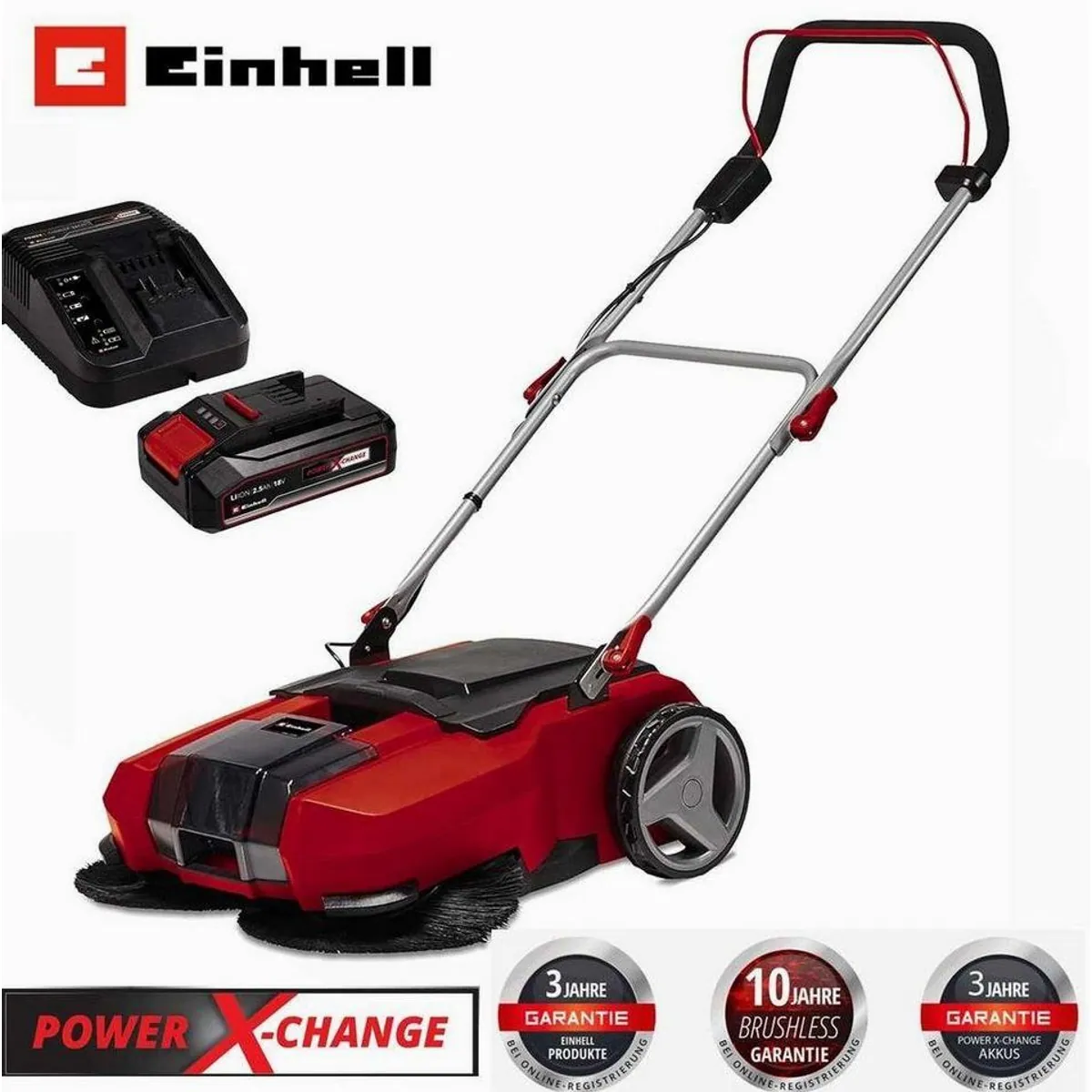Einhell TE-SW 18/610 Li Akku-Kehrmaschine, 610 mm Kehrbreite, 1800 m²/h Reinigung 2