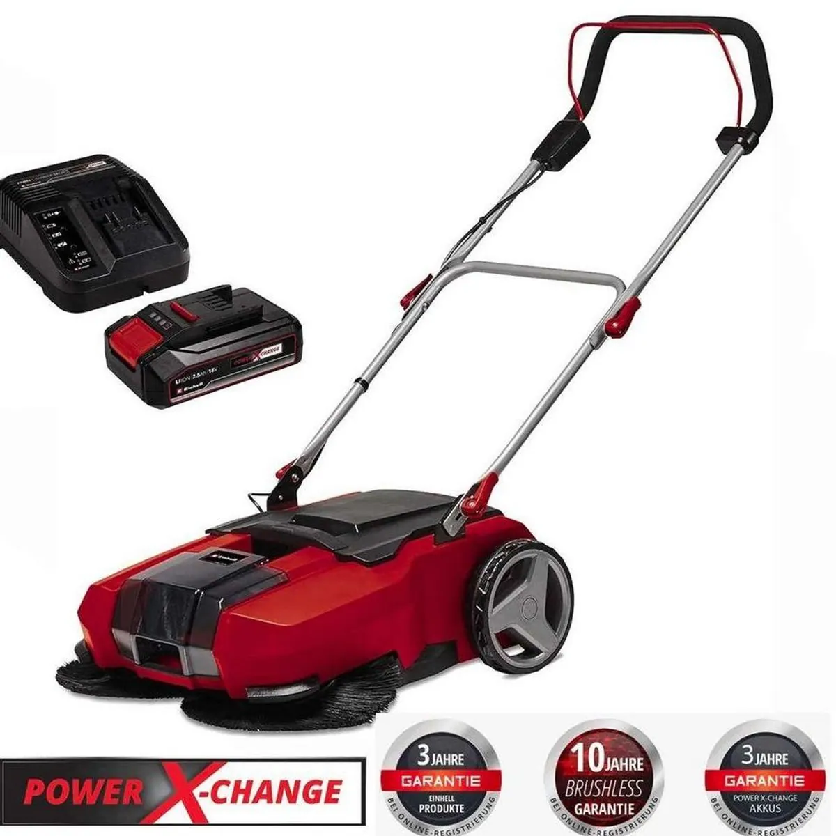 Einhell TE-SW 18/610 Li Akku-Kehrmaschine, 610 mm Kehrbreite, 1800 m²/h Reinigung 3