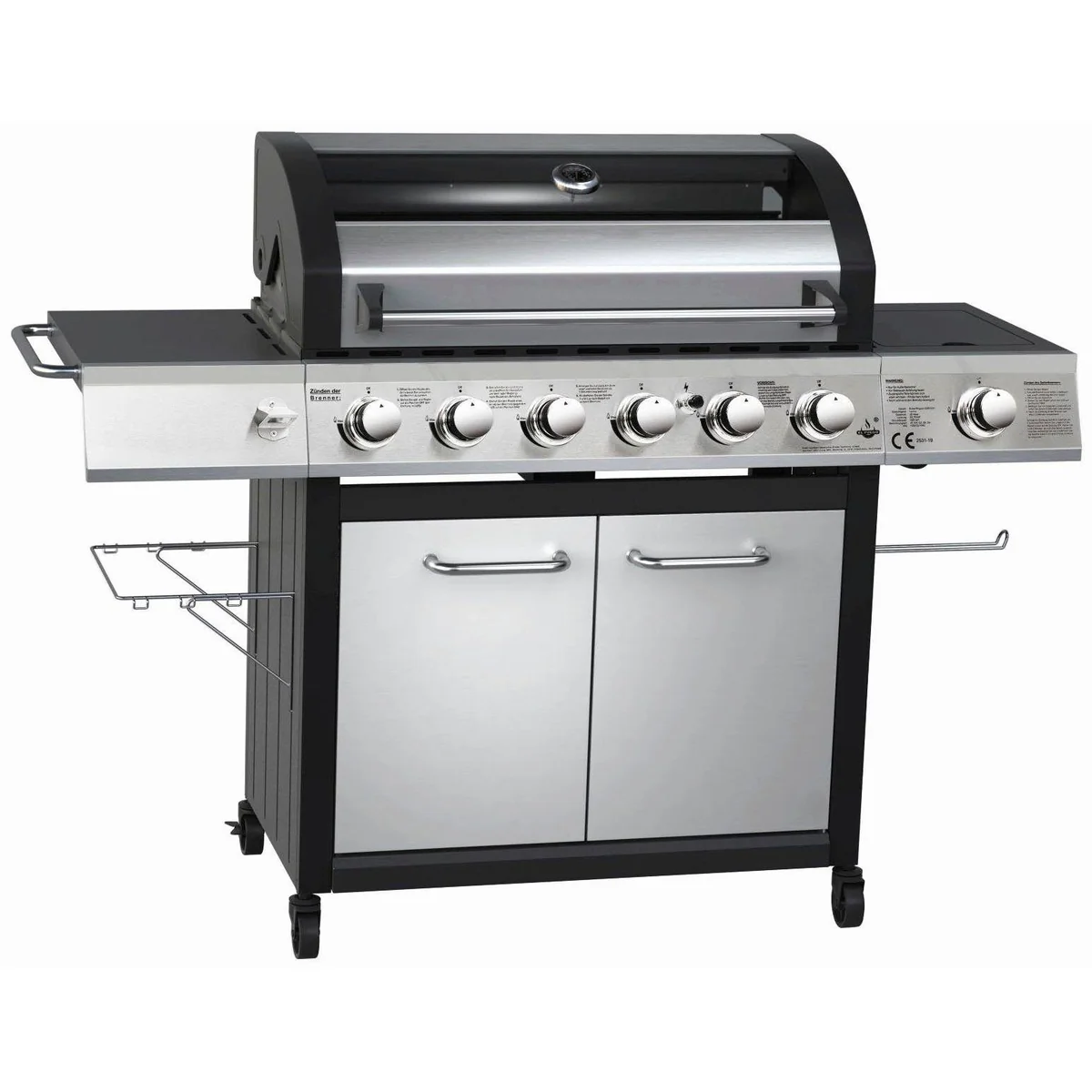El Fuego Long Beach Gasgrill, 7 Brenner, 3,2 kW Hauptbrenner, 3,5 kW Seitenbrenner 4