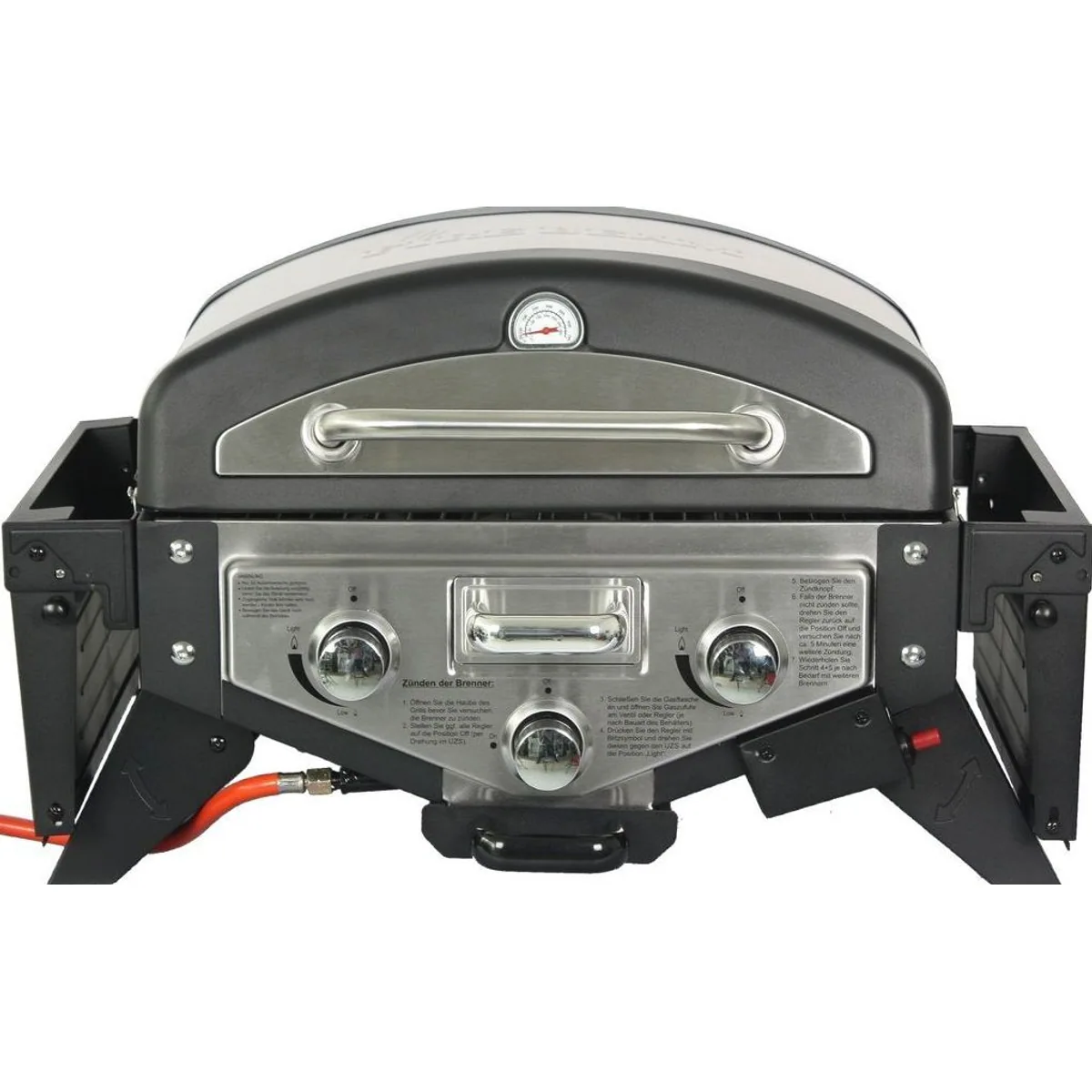 El Fuego Medison Tischgasgrill, 4,68 kW Gesamtleistung, Aromabox mit Brenner 4