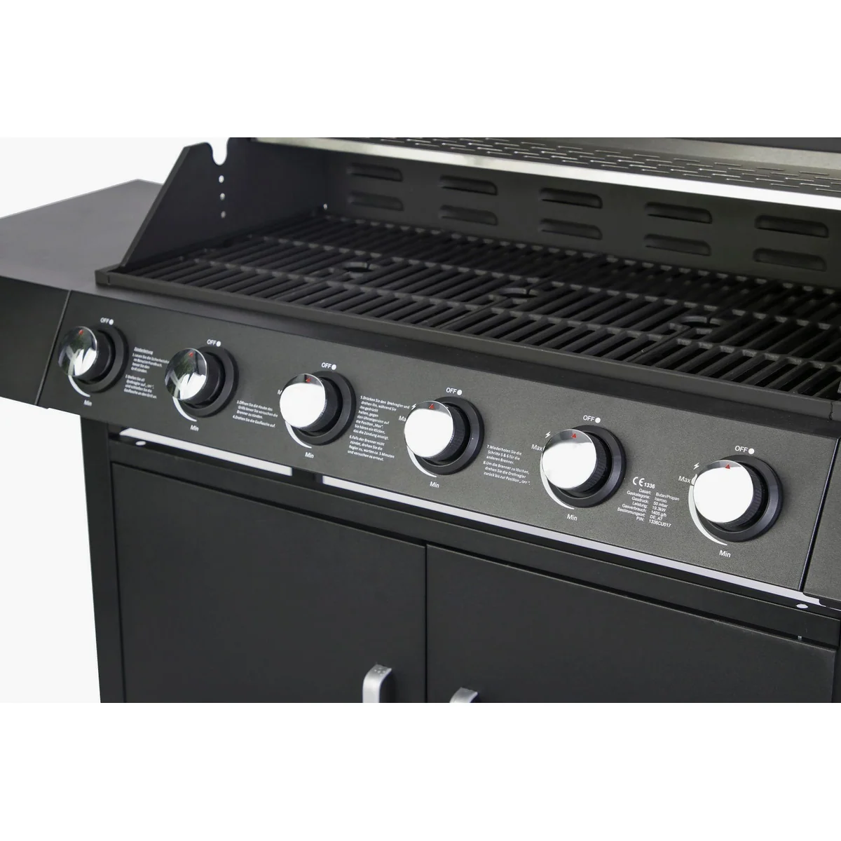 El Fuego San Angelo 6+1 Gasgrill, 7 Brenner, 19,3 kW Leistung, große Grillfläche 5