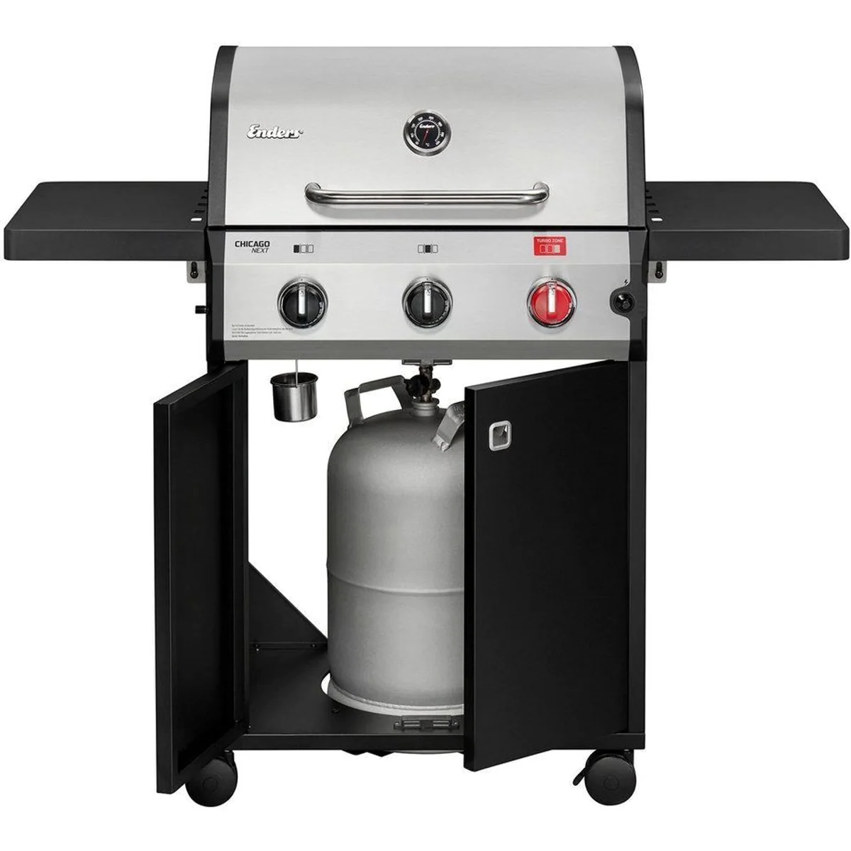 Enders Gasgrill Chicago Next 3 R Turbo, 10,6 kW, emaillierter Gussrost, Turbo Zone 4