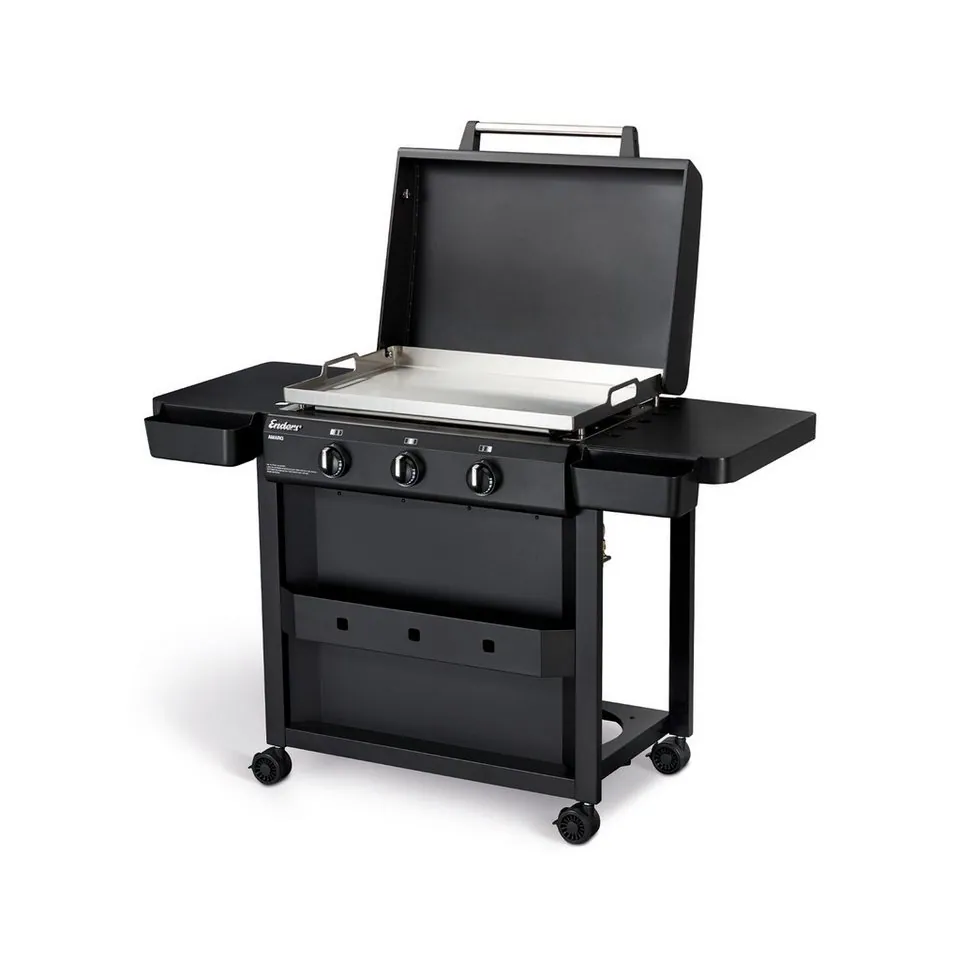 Enders Amaro Gasgrill, große Edelstahl-Plancha, stufenlos regulierbare Brenner 3