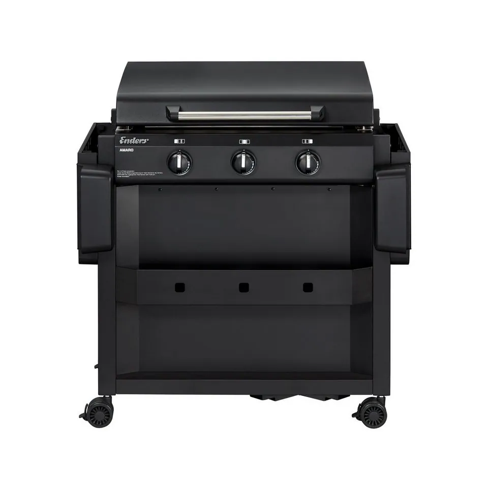 Enders Amaro Gasgrill, große Edelstahl-Plancha, stufenlos regulierbare Brenner 5
