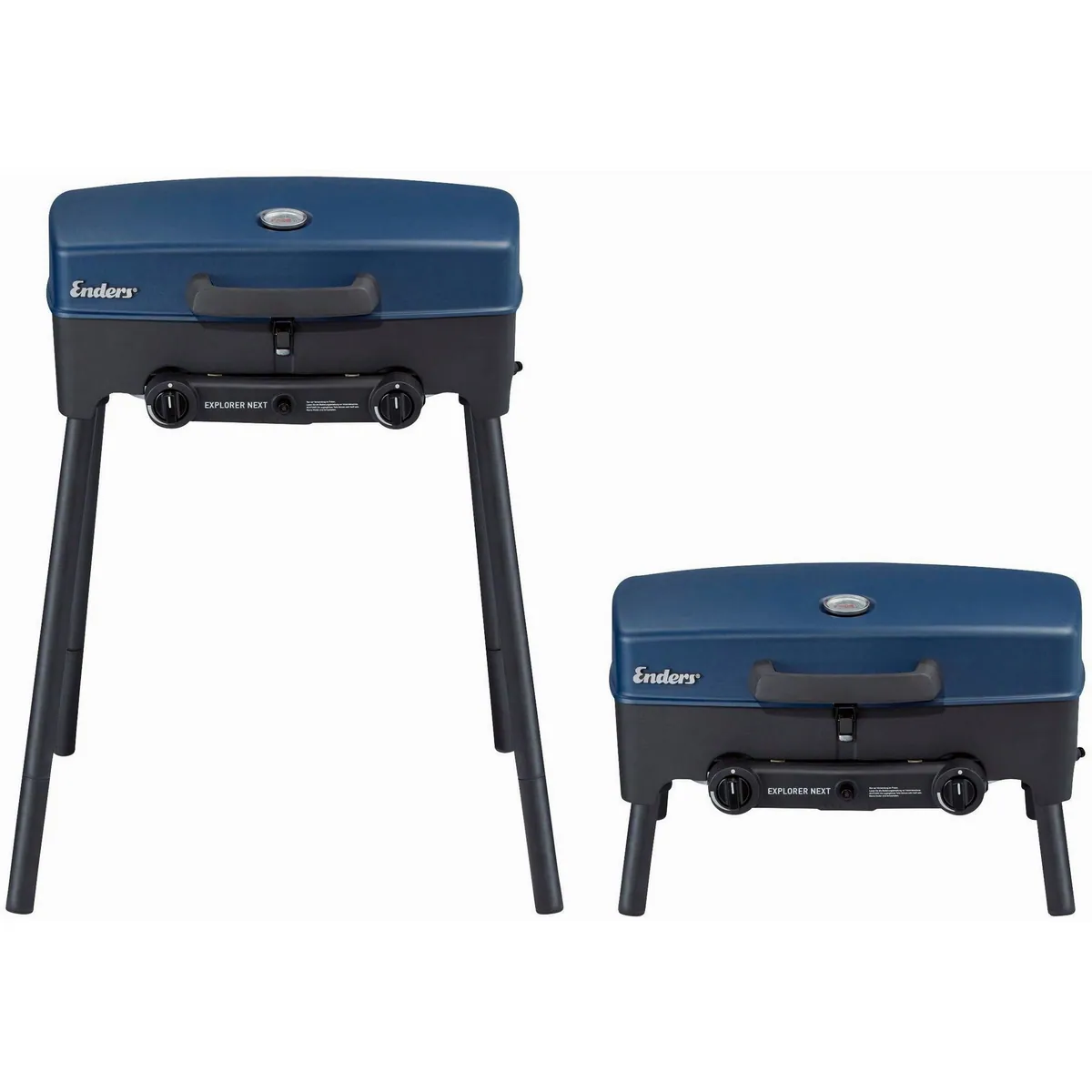 Enders Gasgrill Explorer Next Caravan, 2 Edelstahlbrenner, pulverbeschichtete Garhaube 2