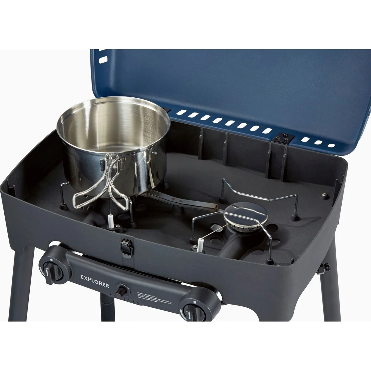 Enders Gasgrill Explorer Next Caravan, 2 Edelstahlbrenner, pulverbeschichtete Garhaube 5