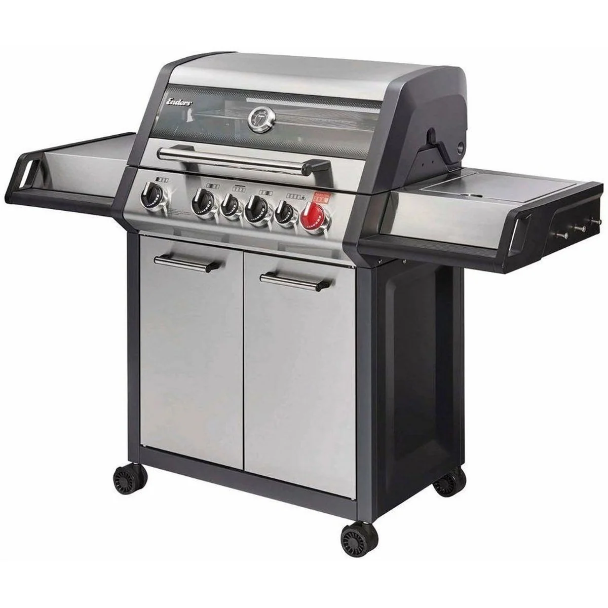 Enders Gasgrill Monroe Pro 4 SIK Turbo, 21,1 kW Gesamtleistung, Infrarot-Backburner, doppelwandige Edelstahlhaube