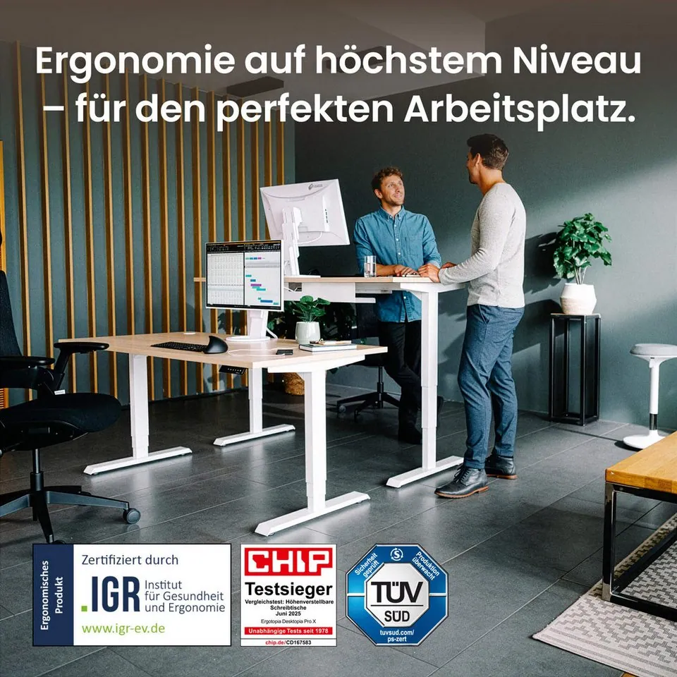Ergotopia Pro X elektrisch höhenverstellbarer Schreibtisch, flexible Höhenanpassung, edles OLED-Display 2