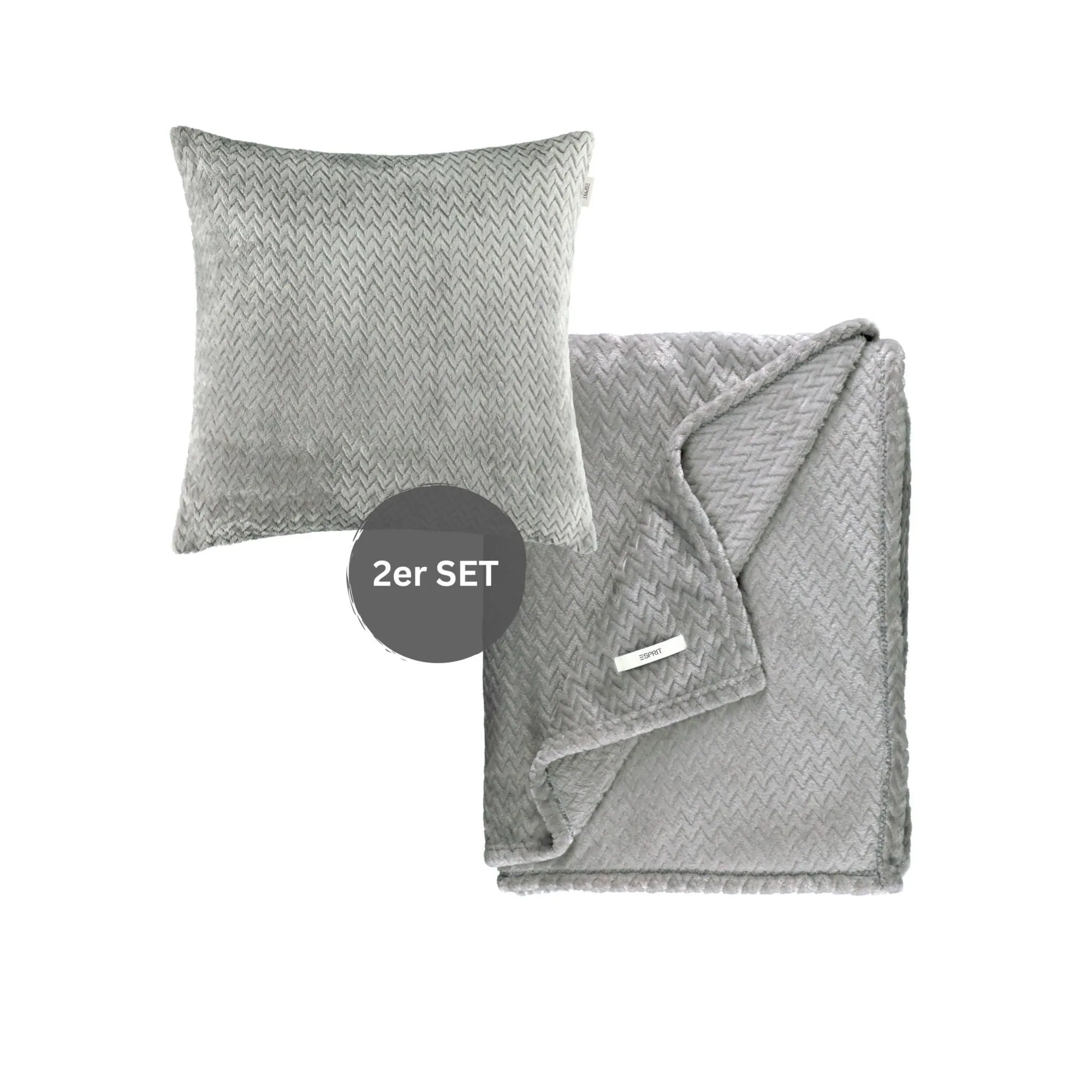 Esprit COMFY-2 Tagesdecke Set, kuschelig und pflegeleicht, 140 x 190 cm