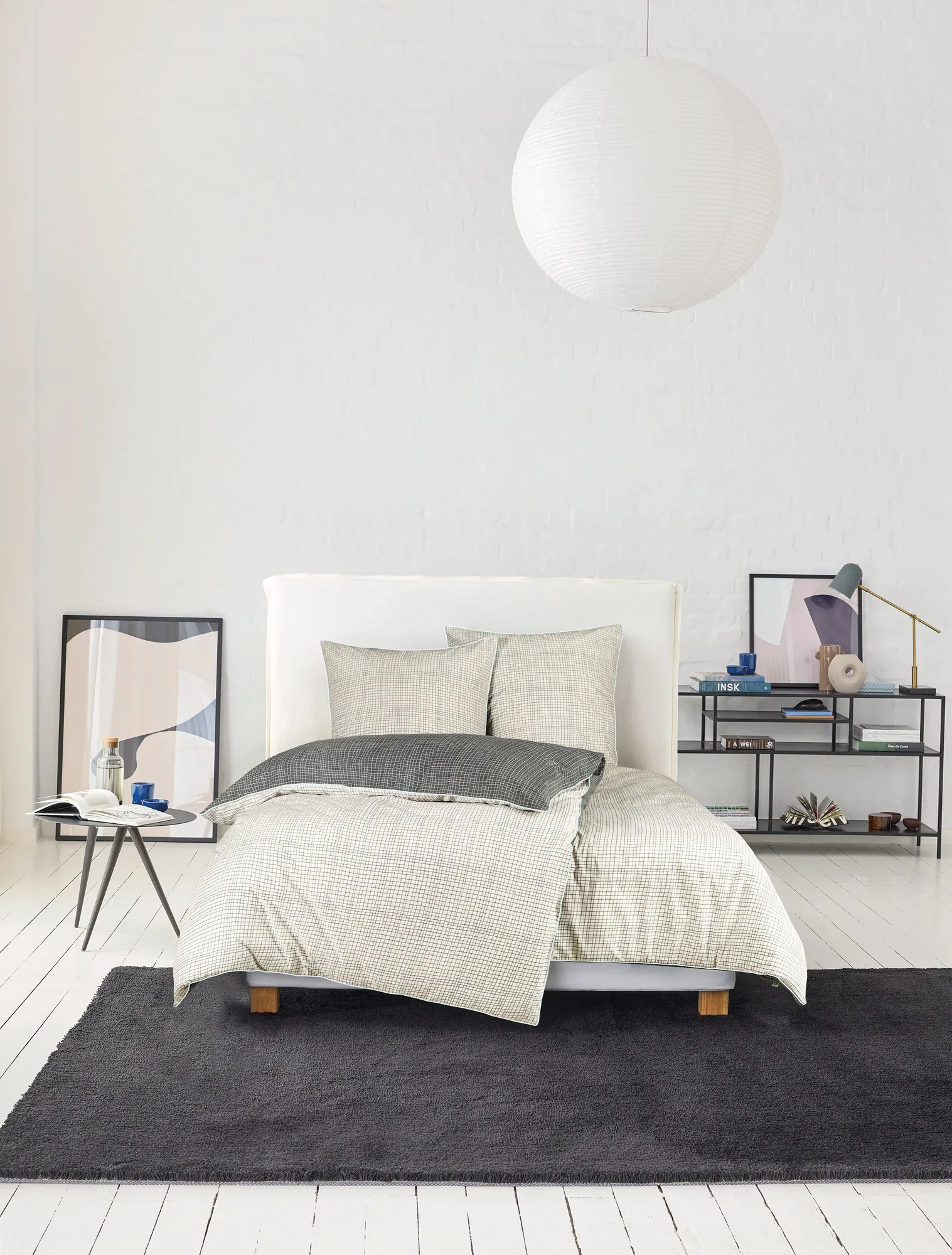 Esprit Wendebettwäsche Grid, Renforcé, 2-teilig, aus 100% Baumwolle